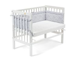 FabiMax Beistellbett BASIC weiß mit Matratze und Nestchen