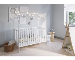 FabiMax Kinderbett Schlafmütze, 70 x 140 cm, weiß
