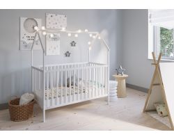 FabiMax Kinderbett Schlafmütze, 70 x 140 cm, weiß
