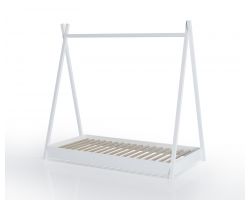 FabiMax Kinderbett Juniorbett Tipi, 80 x 160 cm, weiß