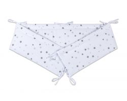 FabiMax Nestchen für Beistellbett Basic, 90x50 cm, graue Sterne auf weiß