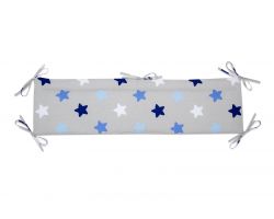 FabiMax Nestchen für Verschlussgitter, 90 cm cm, blaue Sterne auf grau