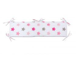 FabiMax Nestchen für Verschlussgitter, 90 cm cm, rosa Sterne auf weiß