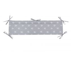 FabiMax Nestchen für Verschlussgitter, 90 cm cm, weiße Sterne auf grau
