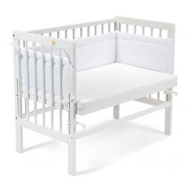 FabiMax Beistellbett BASIC weiß mit Matratze und Nestchen