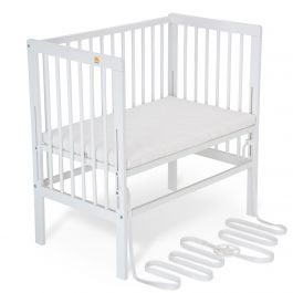 FabiMax Beistellbett BOXSPRING weiß, inkl. Matratze
