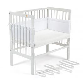 FabiMax Beistellbett BOXSPRING weiß, inkl. Matratze und Nestchen Amelie weiß