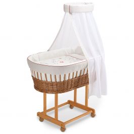 FabiMax Stubenwagen mit Matratze und Ausstattung Leni beige