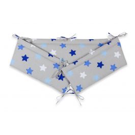 FabiMax Nestchen für Beistellbett Boxspring, 90x55 cm, blaue Sterne auf grau