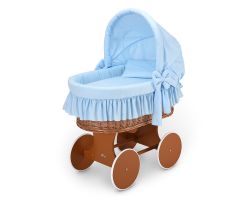 FabiMax Stubenwagen / Bollerwagen PLUS mit Matratze und Ausstattung Amelie blau
