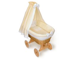 FabiMax Stubenwagen XXL mit Matratze CLASSIC und Ausstatung Patricia creme