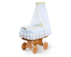 FabiMax Stubenwagen XXL mit Matratze CLASSIC und Ausstatung Hanna beige