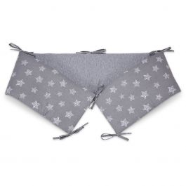 FabiMax Nestchen für Beistellbett Boxspring, 90x55 cm, Sterne groß, grau