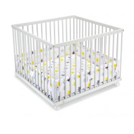 FabiMax Laufgitter 100x100 cm mit Laufgittereinlage gelbe Sterne auf